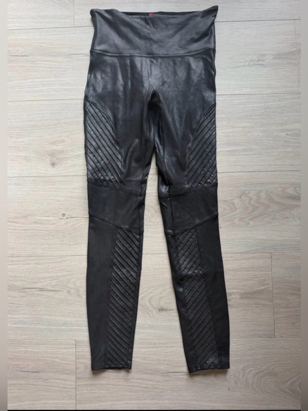 Spanx Black Ribbed Leggings